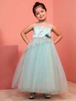 Toy Balloon Kids - Light Blue Girls Party Wear Dress