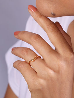 Mia by Tanishq - Rhythmic Radiance 14 KT Gold Finger Ring (6)