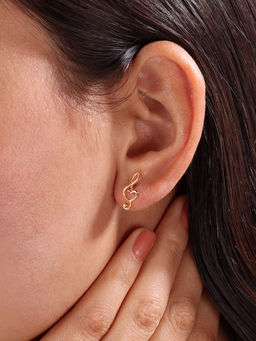 Mia by Tanishq - Treble in Love 14 KT Gold Stud Earrings