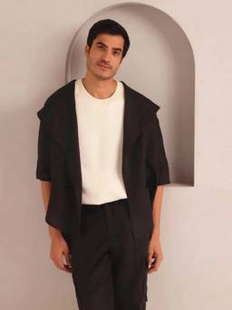 B Label - Black Oversized Banyan Jacket