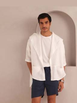 B Label - White Oversized Banyan Jacket