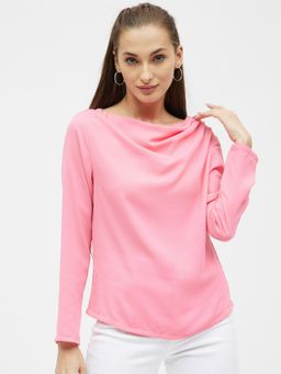 Kibo - Women Printed Crepe Cowl Top