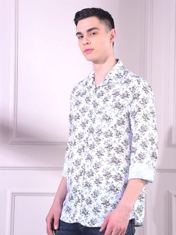 CRIMSOUNE CLUB - White Lyocell Blend Full Sleeves Shirt