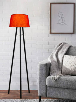Homesake - Metal Tripod Floor Lamp Light Tripod Red