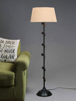 Homesake - Metal Floor Lamp Light Floral Khadi