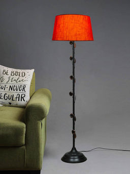 Homesake - Metal Floor Lamp Light Floral Red