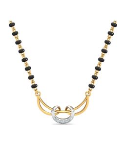 KuberBox - 18K Gold Shobhan Diamond Mangalsutra Pendant for Women