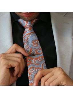 The Tie Hub - Gunmetal Rope Knot Design Brass Tie Bar