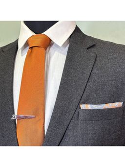 The Tie Hub - Silver Saw Blade Design Brass Tie Bar