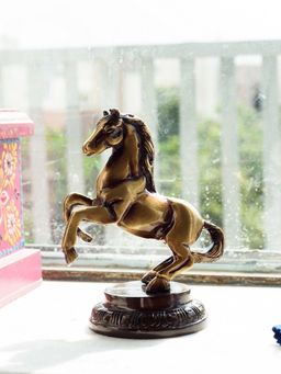eCraftIndia - Brass Horse Tableware Antique Showpiece