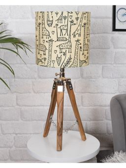 Homesake - Table Lamp Wood Tripod Savannah Shade