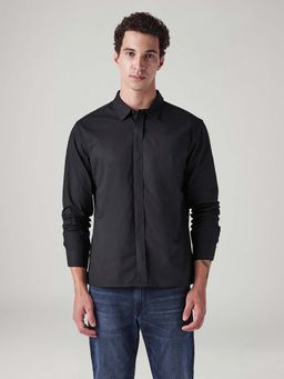 Levi's - Black Solid/Plain Collar Neck Casual Shirt