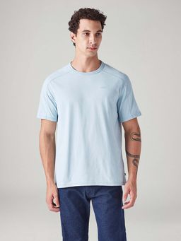 Levi's - Blue Solid/Plain Crew Neck Casual T-Shirt