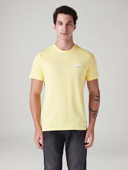 Levi's - Yellow Solid/Plain Crew Neck Casual T-Shirt