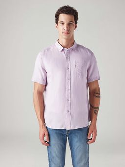 Levi's - Lavender Solid/Plain Collar Neck Casual Shirt