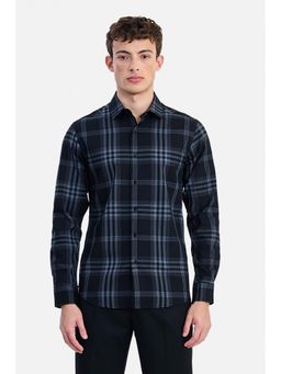 Snitch - Black Checks Collar Neck Casual Shirt