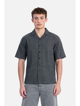 Snitch - Black Checks Collar Neck Casual Shirt