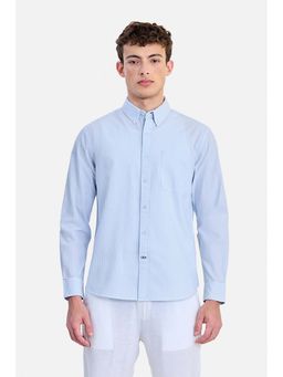 Snitch - Blue Stripes Collar Neck Casual Shirt