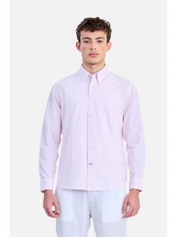 Snitch - Pink Stripes Collar Neck Casual Shirt