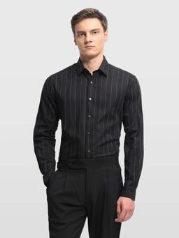 Arrow Newyork - Black Stripes Collar Neck Formal Shirt