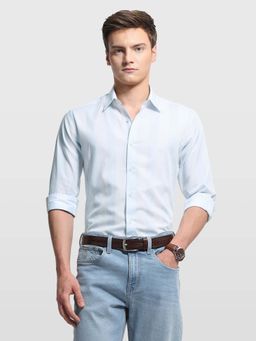 Arrow Newyork - Blue Stripes Collar Neck Casual Shirt