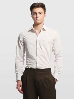 Arrow - Beige Stripes Collar Neck Formal Shirt