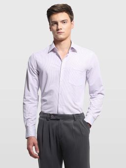 Arrow - Purple Stripes Collar Neck Formal Shirt