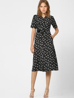 ONLY - Women Printed Black Dress