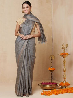 Fabindia - Silk Moonga Loom Woven Sari