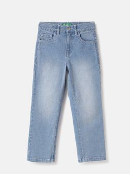 United Colors of Benetton - Sky Blue Solid Straight Fit Jeans