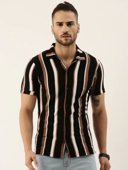 Campus Sutra - Striped Stylish Half Sleeve Casual Shirts