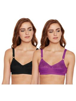 Bodycare - Pack of 2 B-C-D Cup Bra In Wine & Black Colour