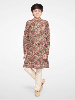 Jeetethnics - Boys Maroon Kurta Pyjama Set (Set of 2)