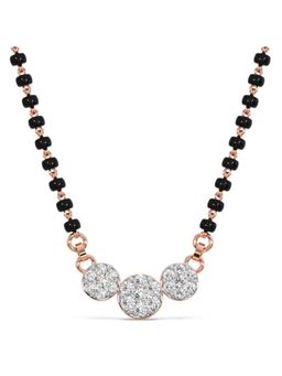 Candere by Kalyan Jewellers - 14K BIS Hallmark & Cubic Zirconia Kimaya Mangalsutra Pendant with chain for women (3.35)