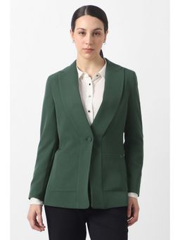 Van Heusen - Womens Green Solid Blazer