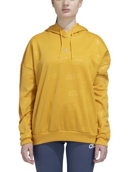 adidas - Yellow Polyester Full Sleeves Training Hoodie