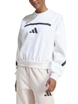 adidas - White Polyester Full Sleeves Training Sweatshirt