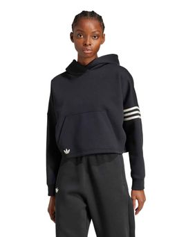 adidas Originals - Black Cotton Full Sleeves Training Hoodie