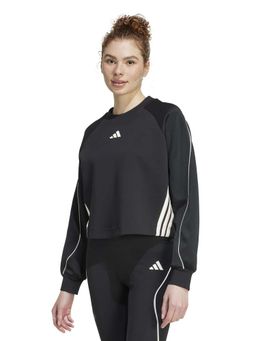 adidas - Black Cotton Full Sleeves Training Sweatshirt