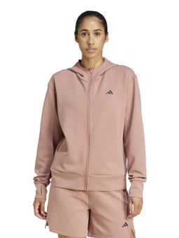 adidas - Peach Polyester Full Sleeves Training Hoodie