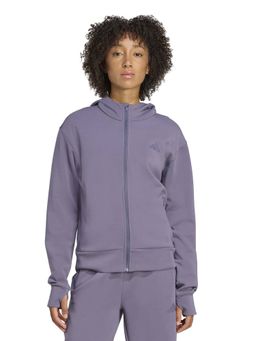 adidas - Purple Polyester Full Sleeves Training Hoodie