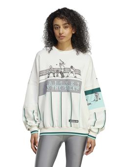 adidas Originals - Off White Cotton Full Sleeves Training Sweatshirt
