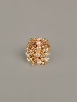 House of D'oro - The inverted Tear Drop Shaped Shell Pearl Finger Ring