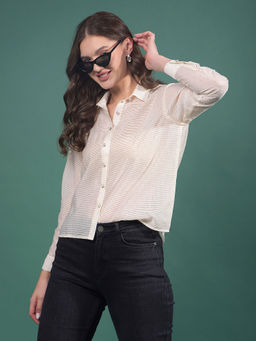 CRIMSOUNE CLUB - Women Yellow Embellished Shirt