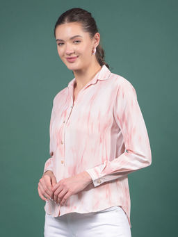 CRIMSOUNE CLUB - Women Pink Abstract Print Shirt