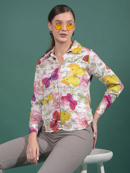 CRIMSOUNE CLUB - Women Multi-Color Typographic Print Shirt