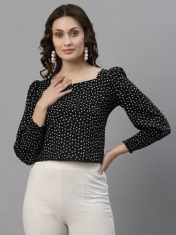 Style Quotient - Women Black Printed Tops
