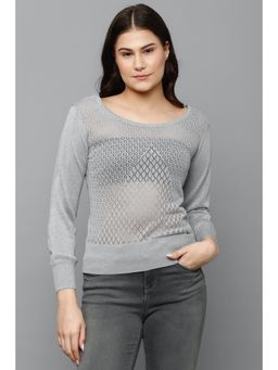 Allen Solly - Women Grey Textured Casual Top