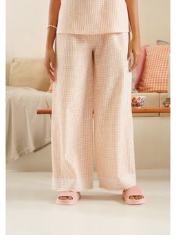 Muvazo - Soleil Gingham Lounge Peach Pants