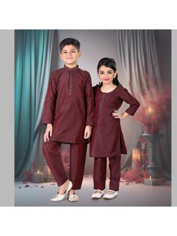 Pehanaava - Cotton Blend Dora Droi Embroidery Salwar Suits (Set of 2)